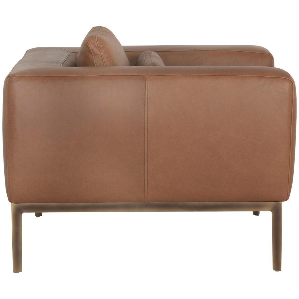 Burr Armchair - Behike Saddle Leather - Image 3