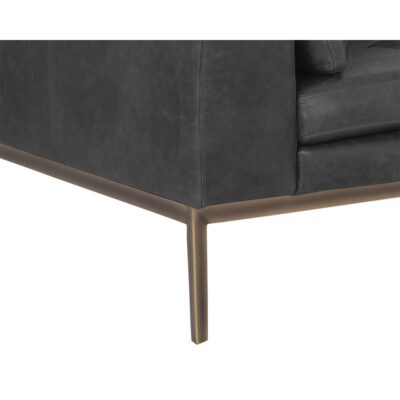 Burr Sofa - Serbia Black Leather 106140 106140 BURR SOFA SERBIA BLACK LEATHER 6