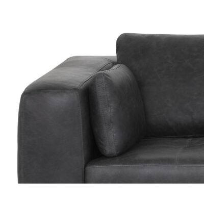 Burr Sofa - Serbia Black Leather 106140 106140 BURR SOFA SERBIA BLACK LEATHER 7