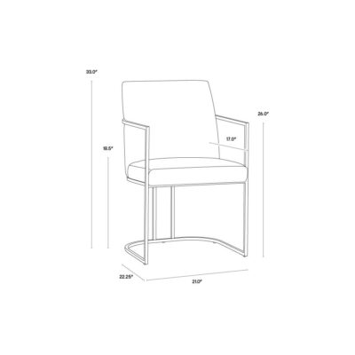 Rayla Dining Armchair - Belfast Oyster Shell 15 Rayla Dining Armchair - Belfast Oyster Shell 106179 106179 8