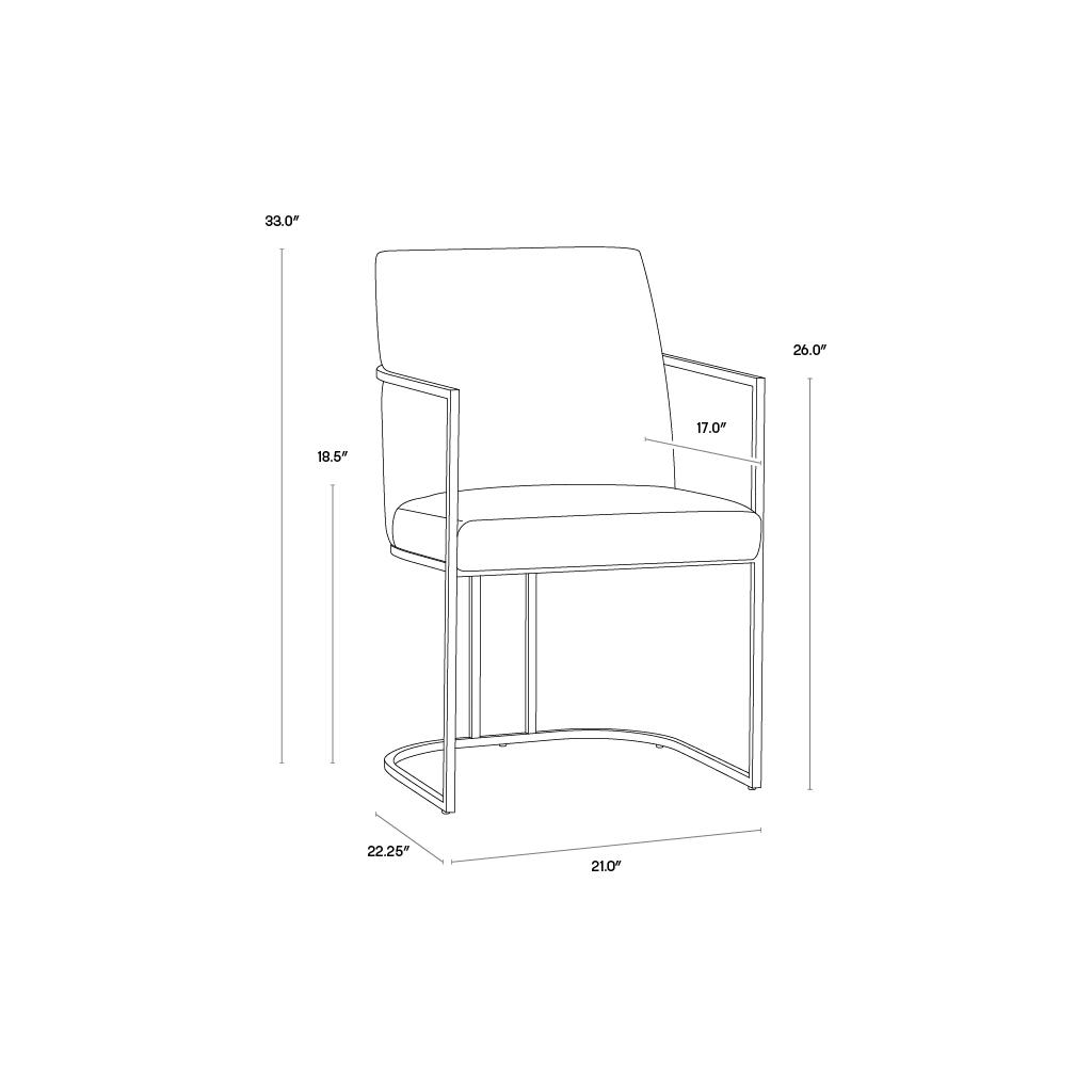 Rayla Dining Armchair - Belfast Oyster Shell 8 Rayla Dining Armchair - Belfast Oyster Shell - Image 8