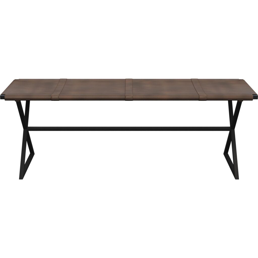 Elon Bench - Vintage Cognac Leather - Image 2