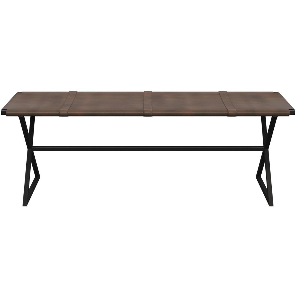 Elon Bench - Vintage Cognac Leather - Image 2