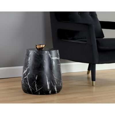 Aries Side Table - Marble Look - Black 7 Aries Side Table - Marble Look - Black 106403 106403 ARIES SIDE TABLE BLACK MARBLE LOOK 5