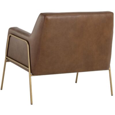 Cybil Lounge Chair - Vintage Caramel Leather 106457 106457 CYBIL LOUNGE CHAIR VINTAGE CARAMEL LEATHER 3