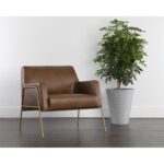 Cybil Lounge Chair - Vintage Caramel Leather 106457 106457 CYBIL LOUNGE CHAIR VINTAGE CARAMEL LEATHER 5