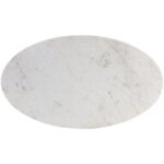 Kiara Coffee Table - Oval 106523 106523 KIARA COFFEE TABLE GUN METAL WHITE MARBLE 1