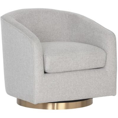 Accent Chairs Burlington - Modern Living 106561 HAZEL SWIVEL LOUNGE CHAIR BELFAST HEATHER GREY