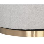 Hazel Swivel Lounge Chair - Gold - Belfast Heather Grey 106561 106561 HAZEL SWIVEL LOUNGE CHAIR BELFAST HEATHER GREY 8