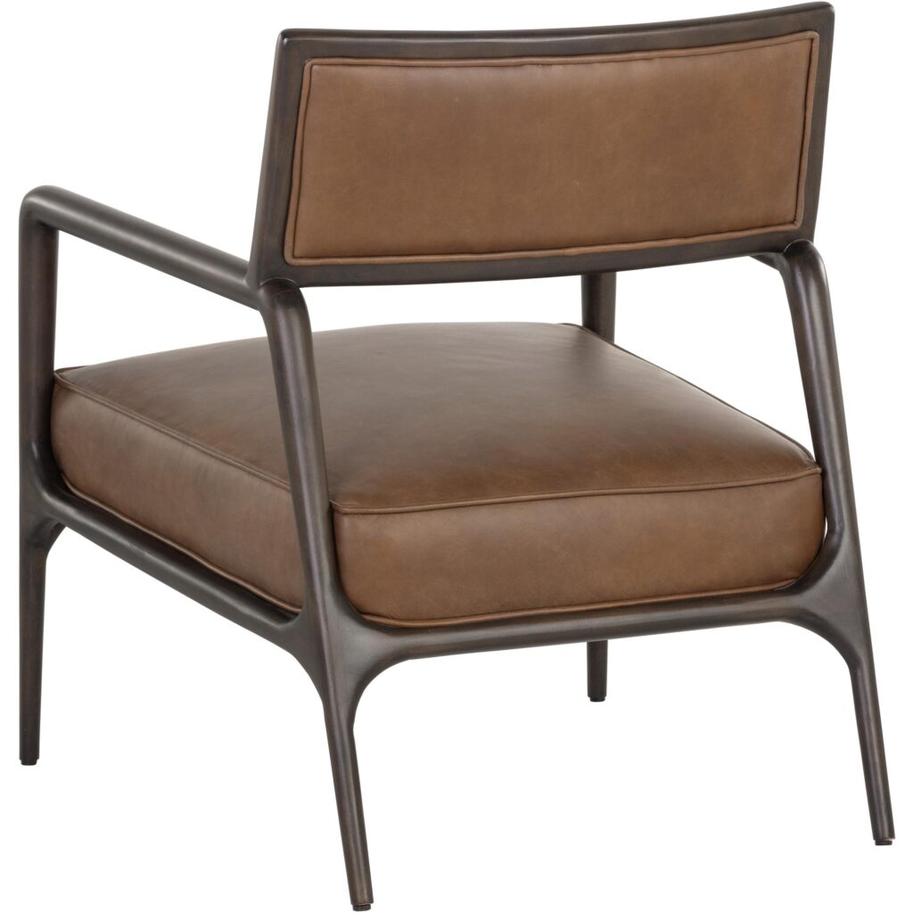 Damien Lounge Chair - Vintage Caramel Leather - Image 4