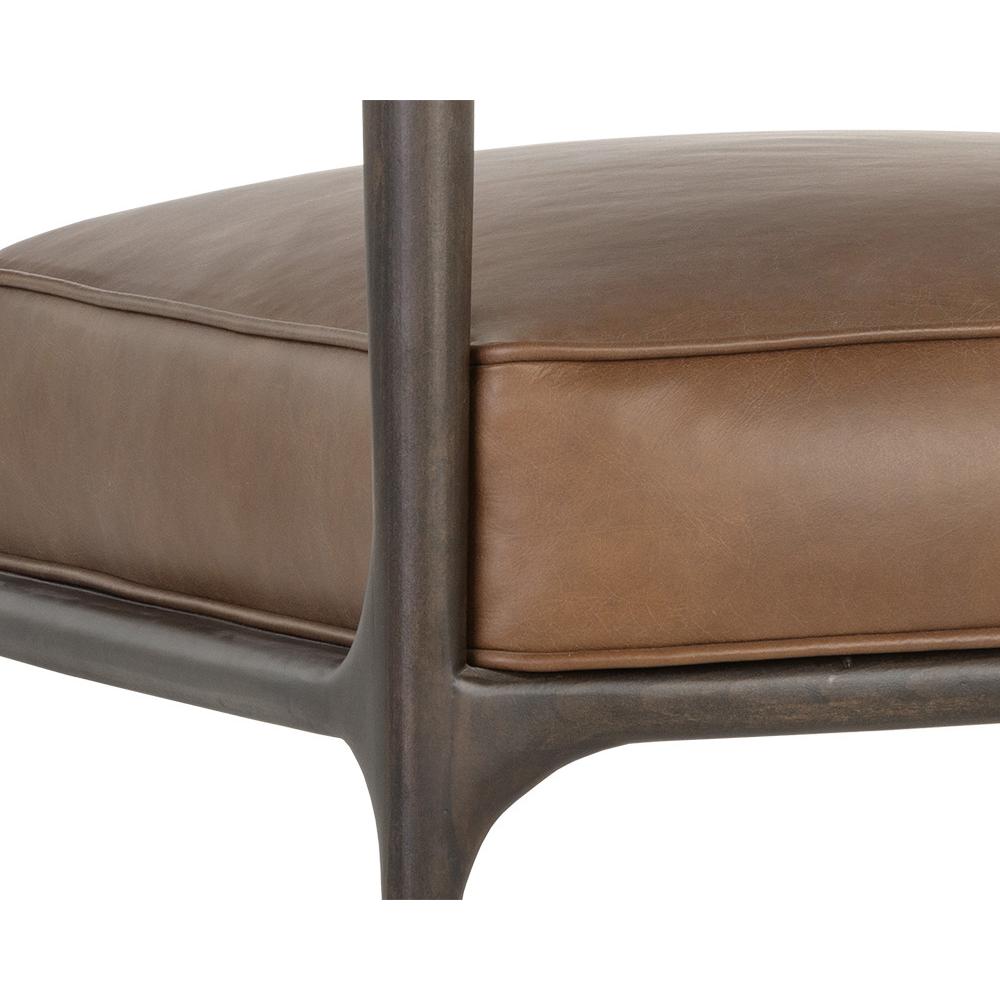 Damien Lounge Chair - Vintage Caramel Leather - Image 6