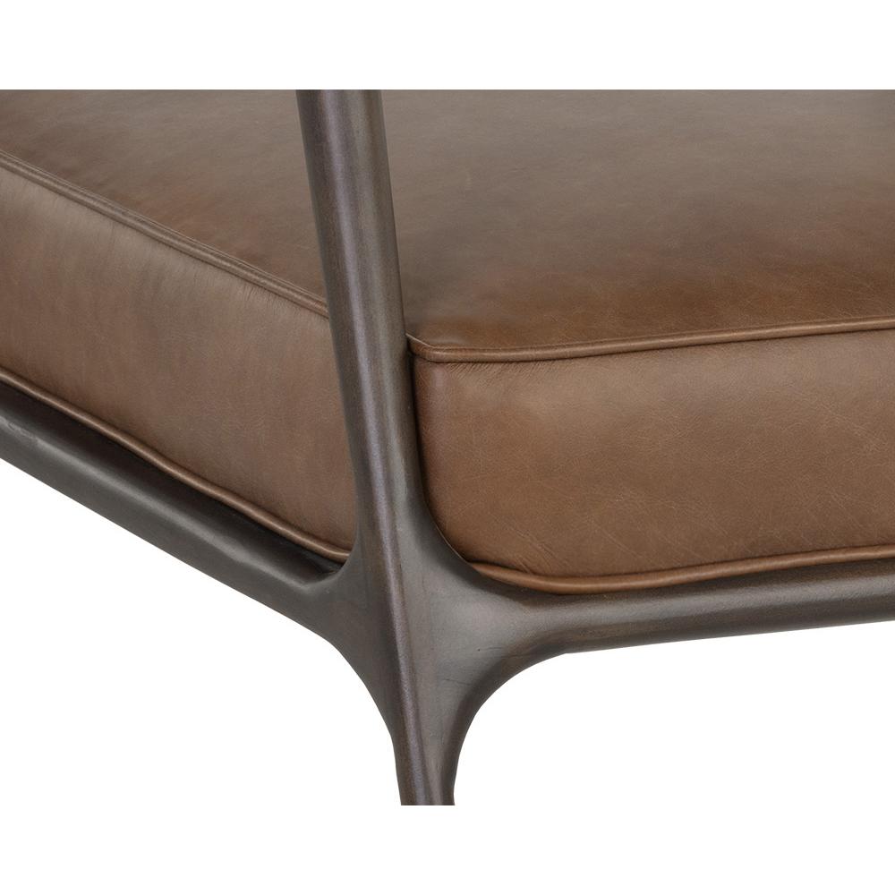 Damien Lounge Chair - Vintage Caramel Leather - Image 8