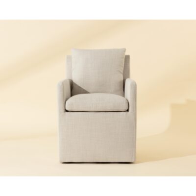 Glenrose Wheeled Dining Armchair - Effie Linen 19 Glenrose Wheeled Dining Armchair - Effie Linen 106570V 106570V GLENROSE WHEELED DINING ARMCHAIR EFFIE LINEN 1
