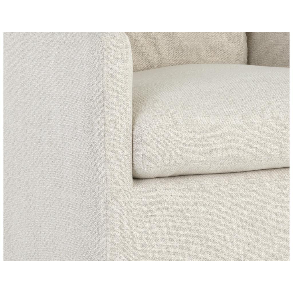 Glenrose Wheeled Dining Armchair - Effie Linen 5 Glenrose Wheeled Dining Armchair - Effie Linen - Image 5