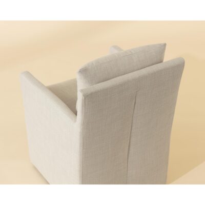 Glenrose Wheeled Dining Armchair - Effie Linen 20 Glenrose Wheeled Dining Armchair - Effie Linen 106570V 106570V GLENROSE WHEELED DINING ARMCHAIR EFFIE LINEN 6