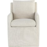 Glenrose Wheeled Dining Armchair - Effie Linen 106570 106570 GLENROSE WHEELED DINING ARMCHAIR EFFIE LINEN 1