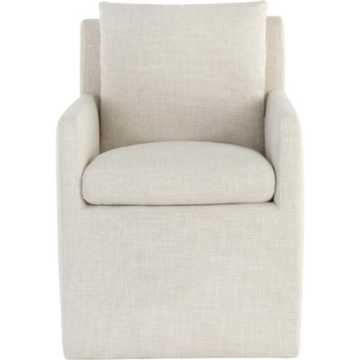 Glenrose Wheeled Dining Armchair - Effie Linen 8 Glenrose Wheeled Dining Armchair - Effie Linen 106570 106570 GLENROSE WHEELED DINING ARMCHAIR EFFIE LINEN 1
