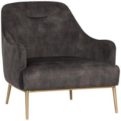 Accent Chairs Burlington - Modern Living 106596 CAMERON LOUNGE CHAIR NONO SHITAKE