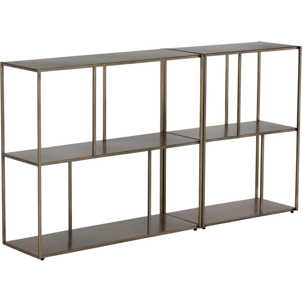 Eiffel Low Bookcase - Small - Antique Brass - Image 3