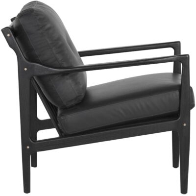 Gilmore Lounge Chair - Black - Black Leather 12 Gilmore Lounge Chair - Black - Black Leather 106691 106691 GILMORE LOUNGE CHAIR BLACK LEATHER 2