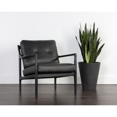 Gilmore Lounge Chair - Black - Black Leather 14 Gilmore Lounge Chair - Black - Black Leather 106691 106691 GILMORE LOUNGE CHAIR BLACK LEATHER 5