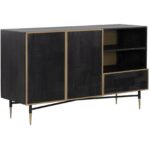 Markwood Sideboard - Brass - Dark Brown 106696 106696 MARKWOOD SIDEBOARD 1