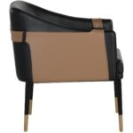 Carter Lounge Chair - Napa Black / Napa Cognac 106723 106723 CARTER LOUNGE CHAIR NAPA BLACK NAPA COGNAC 2