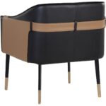 Carter Lounge Chair - Napa Black / Napa Cognac 106723 106723 CARTER LOUNGE CHAIR NAPA BLACK NAPA COGNAC 3
