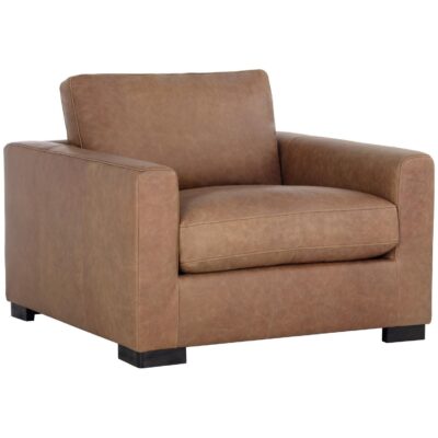 Accent Chairs Burlington - Modern Living 106945 BAYLOR ARMCHAIR MARSEILLE CAMEL LEATHER