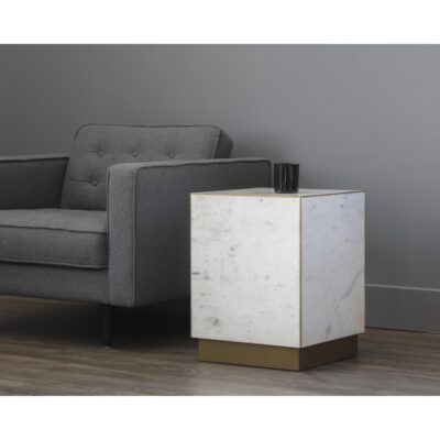 Daines End Table - White Marble 11 Daines End Table - White Marble 107023 107023 DAINES END TABLE WHITE MARBLE 5