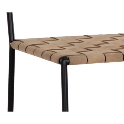 Omari Barstool - Suede Light Tan Leather 11 Omari Barstool - Suede Light Tan Leather 107068 107068 OMARI BARSTOOL BLACK LIGHT TAN LEATHER 6