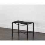 Riz Stool - Black Leather 107086 107086 RIZ STOOL BLACK LEATHER 5
