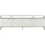 Ambrose Modular Media Console And Cabinet - Champagne Gold - Cream 107172 107172 AMBROSE MODULAR MEDIA CONSOLE AND CABINET CHAMPAGNE GOLD CREAM 1