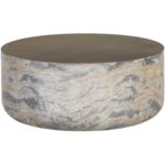 Diaz Coffee Table - Marble Look - Antique Brass 107198 107198 DIAZ COFFEE TABLE MARBLE LOOK ANTIQUE BRASS 1