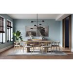 Jeremy Dining Armchair - Weathered Oak - Dove Cream 107283 107283 JEREMY DINING ARMCHAIR WEATHERED OAK DOVE CREAM 10