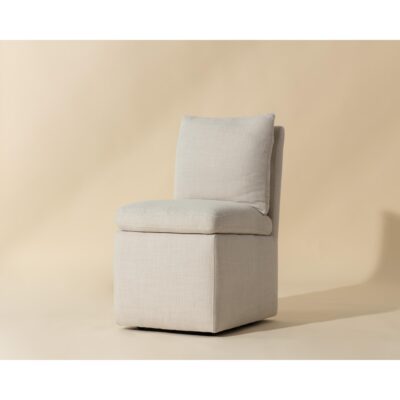 Glenrose Wheeled Dining Chair - Effie Linen 107449V 107449V GLENROSE WHEELED DINING CHAIR EFFIE LINEN