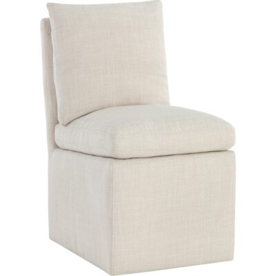 Glenrose Wheeled Dining Chair - Effie Linen