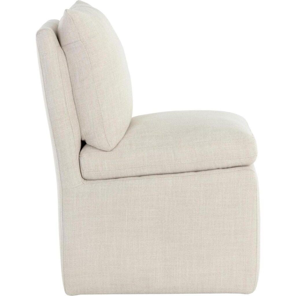 Glenrose Wheeled Dining Chair - Effie Linen - Image 2