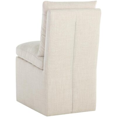 Glenrose Wheeled Dining Chair - Effie Linen 107449 107449 GLENROSE WHEELED DINING CHAIR EFFIE LINEN 3