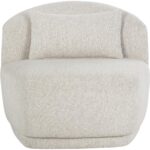 Soraya Swivel Armless Chair - Dove Cream 107454 107454 SORAYA SWIVEL ARMLESS CHAIR DOVE CREAM 1