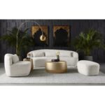 Soraya Swivel Armless Chair - Dove Cream 107454 107454 SORAYA SWIVEL ARMLESS CHAIR DOVE CREAM 10
