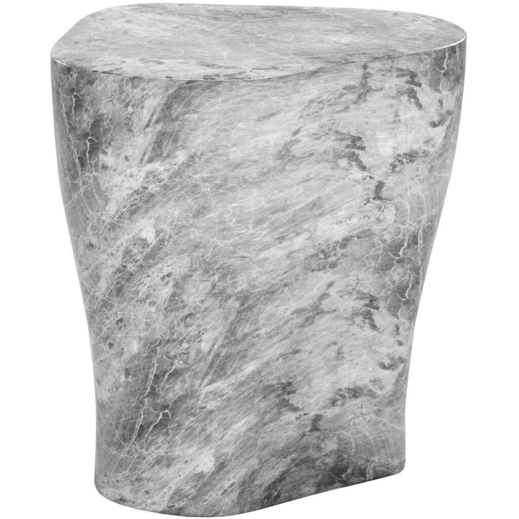 Dali End Table - Large - Marble Look - Grey - Image 2