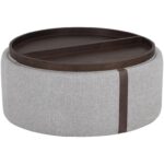 Borelli Wheeled Storage Ottoman - Belfast Heather Grey / Autumn Chestnut 107523 107523 BORELLI WHEELED STORAGE OTTOMAN BELFAST HEATHER GREY AUTUMN CHESTNUT 2