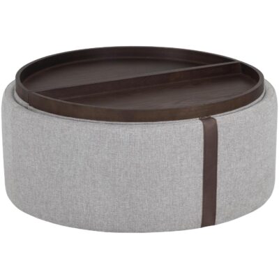 Borelli Wheeled Storage Ottoman - Belfast Heather Grey / Autumn Chestnut 107523 107523 BORELLI WHEELED STORAGE OTTOMAN BELFAST HEATHER GREY AUTUMN CHESTNUT 2