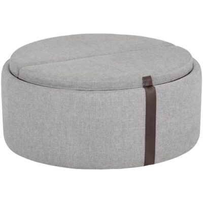 Borelli Wheeled Storage Ottoman - Belfast Heather Grey / Autumn Chestnut 107523 107523 BORELLI WHEELED STORAGE OTTOMAN BELFAST HEATHER GREY AUTUMN CHESTNUT 3