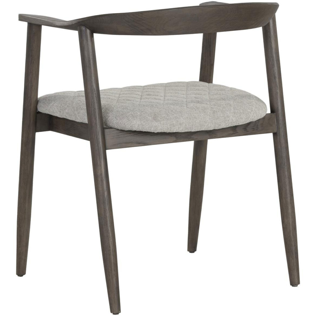 Jeremy Dining Armchair - Dark Brown - Belfast Heather Grey - Image 4