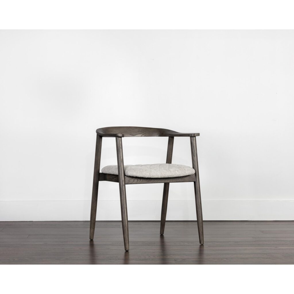 Jeremy Dining Armchair - Dark Brown - Belfast Heather Grey - Image 5