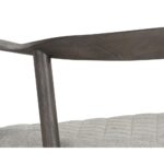 Jeremy Dining Armchair - Dark Brown - Belfast Heather Grey 107577 107577 JEREMY DINING ARMCHAIR DARK BROWN BELFAST HEATHER GREY 8