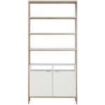 Ambrose Modular Bookcase - Large - Champagne Gold - Cream 107644 107644 AMBROSE MODULAR BOOKCASE LARGE CHAMPAGNE GOLD CREAM 1