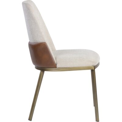 Marie Dining Chair - Belfast Oatmeal / Bravo Cognac 107647 107647 MARIE DINING CHAIR BELFAST OATMEAL BRAVO COGNAC 22
